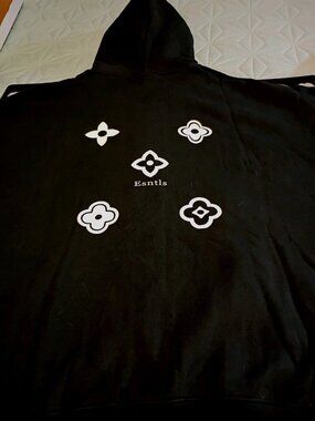 Men's ESNTLS Dual Graphic Full Zip Up Hoodie Black 2XL/3XL NWT